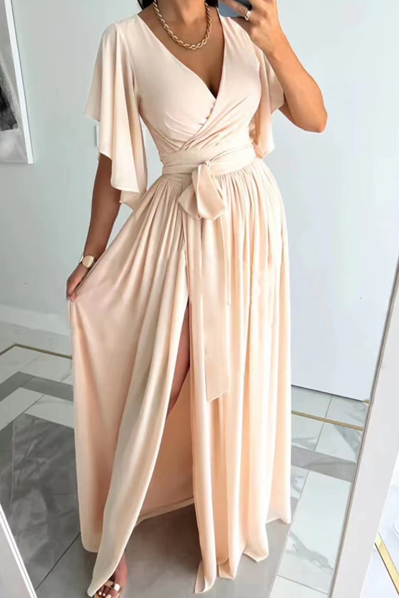 LB | You're Enough Ruffle Sleeve Maxi Dress