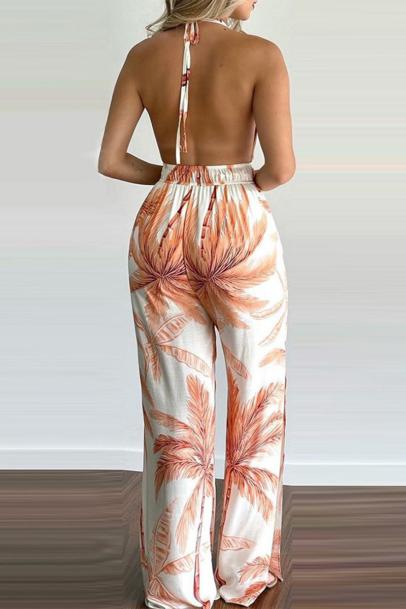 LB | Casual Simplicity Print Spaghetti Strap Luźne kombinezony (6 kolorów)