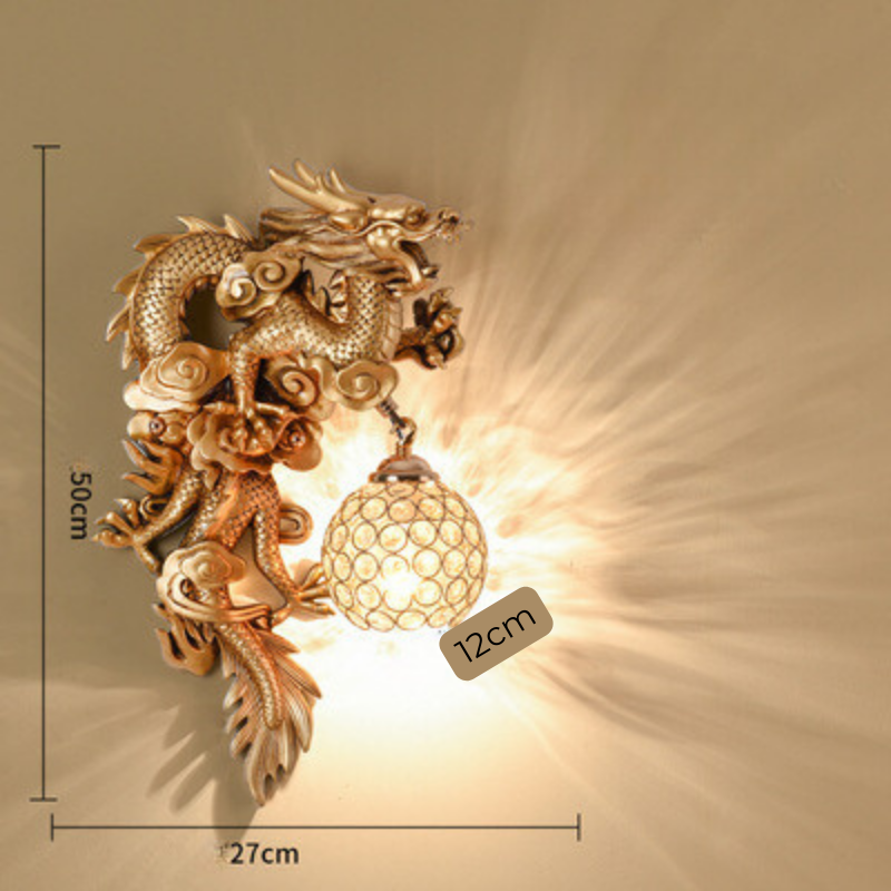 LuxeFlame - Lampa ścienna Dragon Phoenix