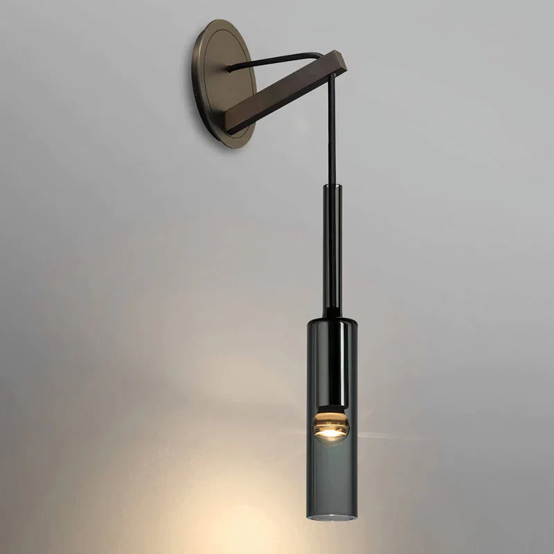 ScandiGlowLuxe | Lampa ścienna z kieliszkiem do wina dla palących