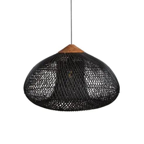 Japandi - oświetlenie w stylu wabi-sabi, lekka lampa bębnowa z wiszącym abażurem