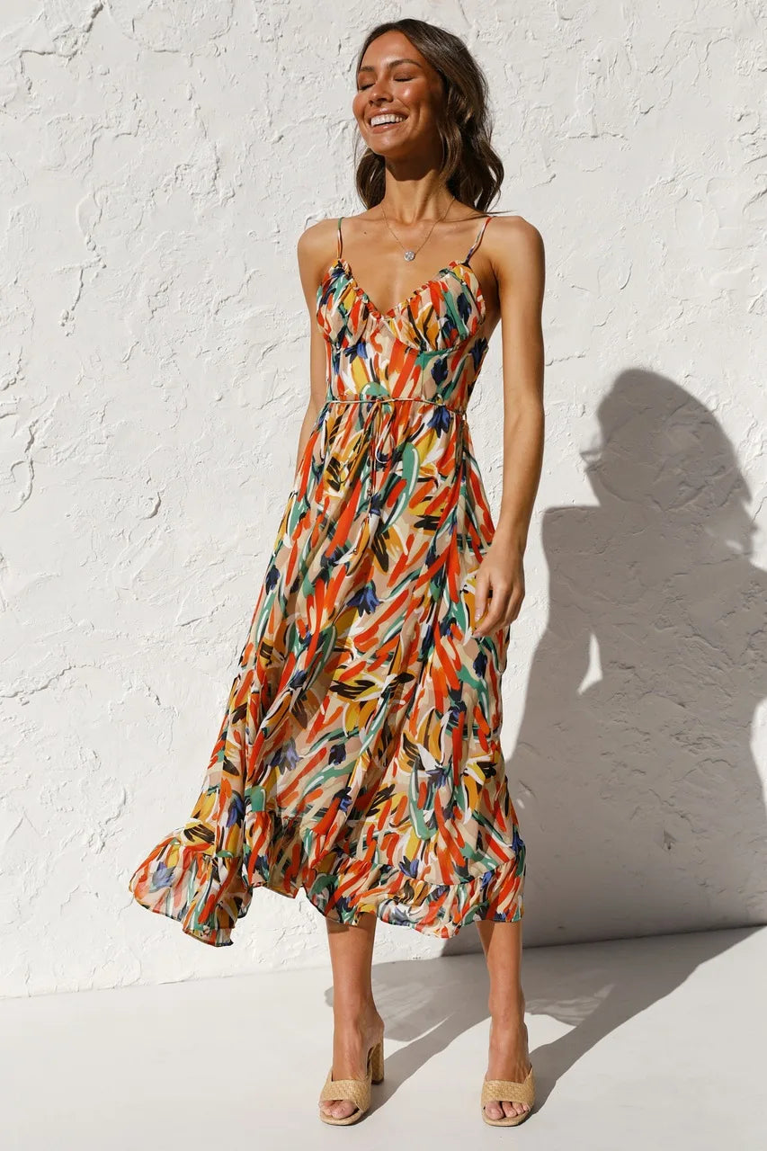 LB | Stylowa elegancka sukienka midi