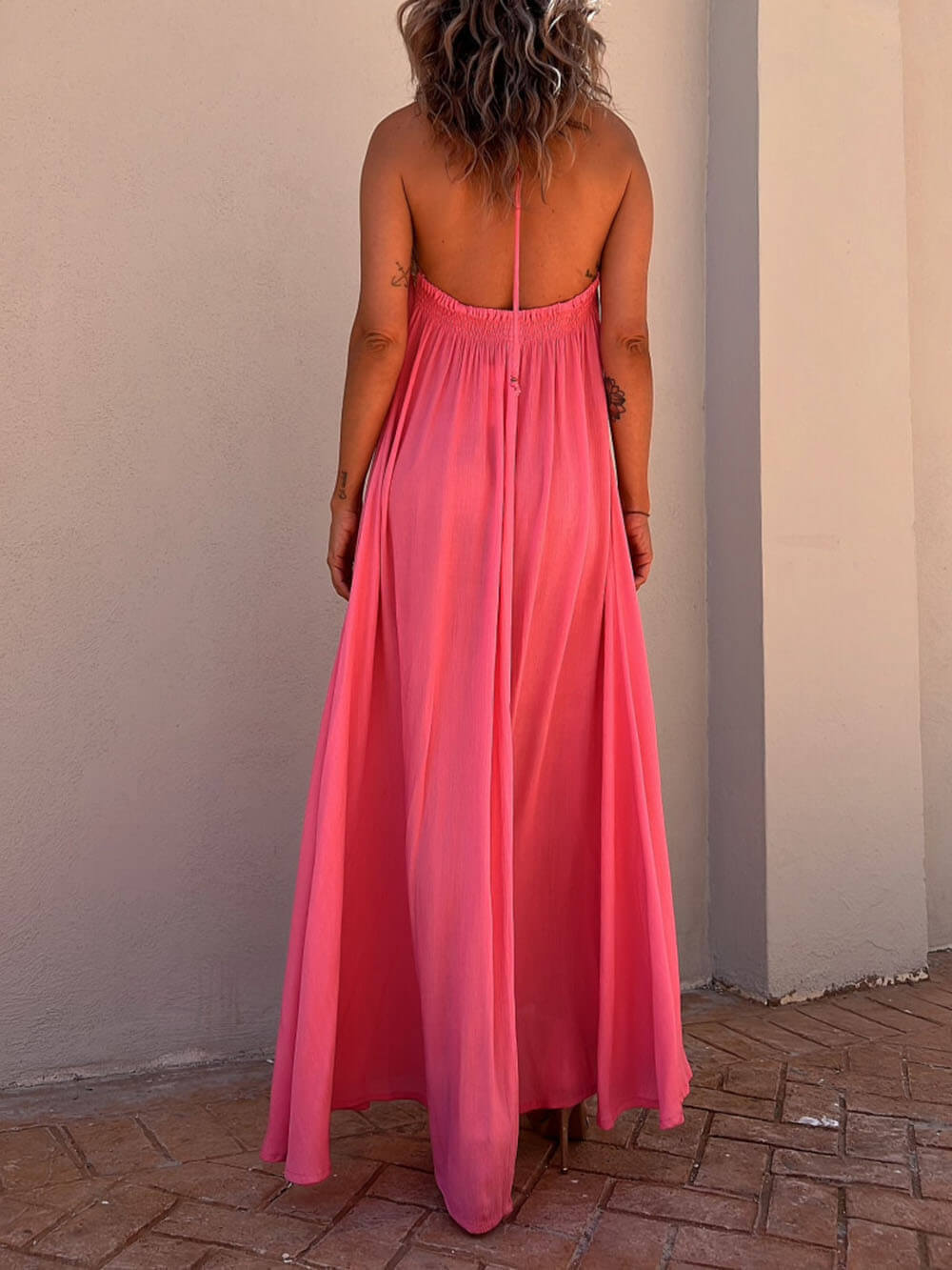 LB | Neckholder Casual Resort Maxi Dress