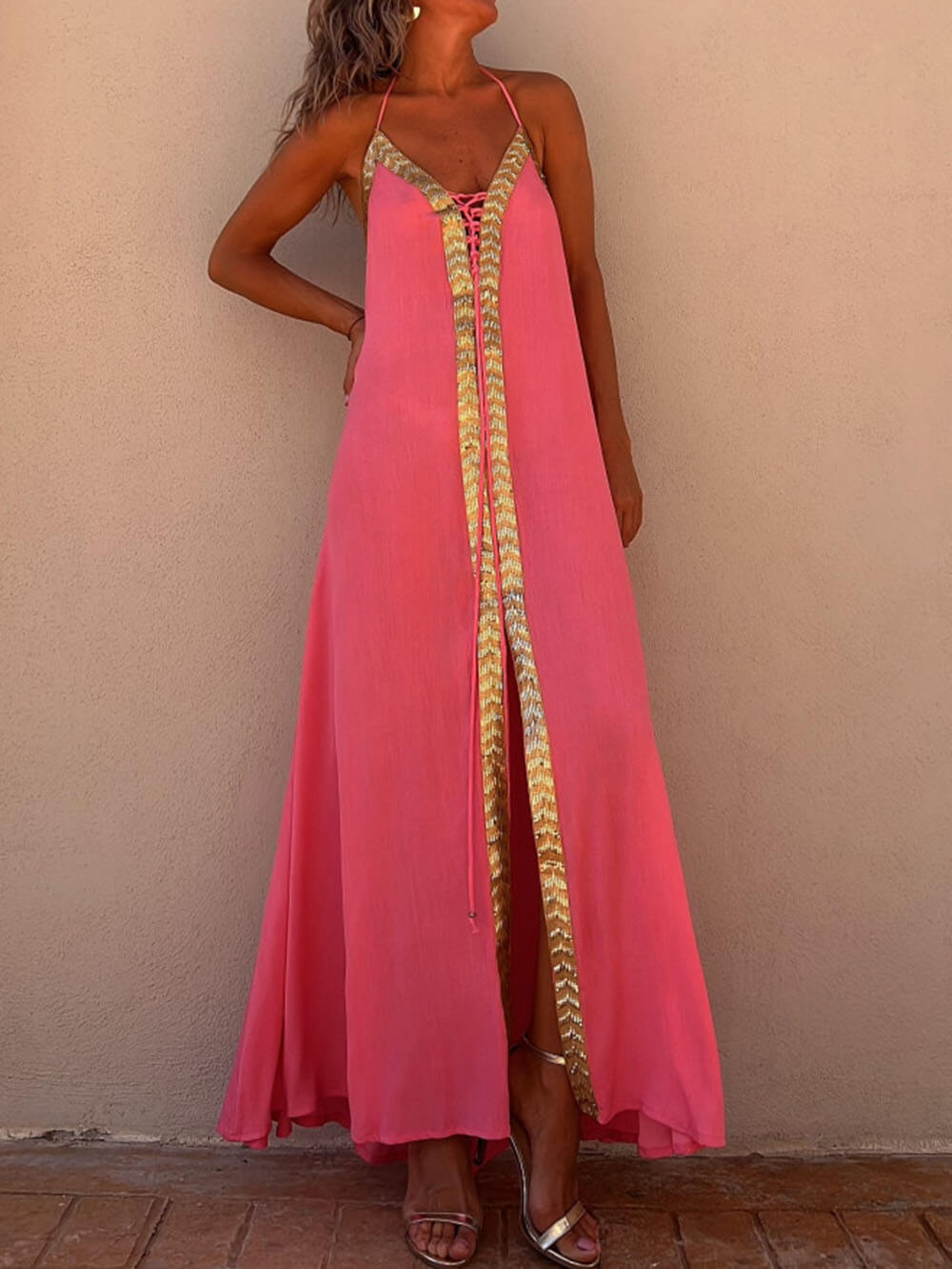 LB | Neckholder Casual Resort Maxi Dress