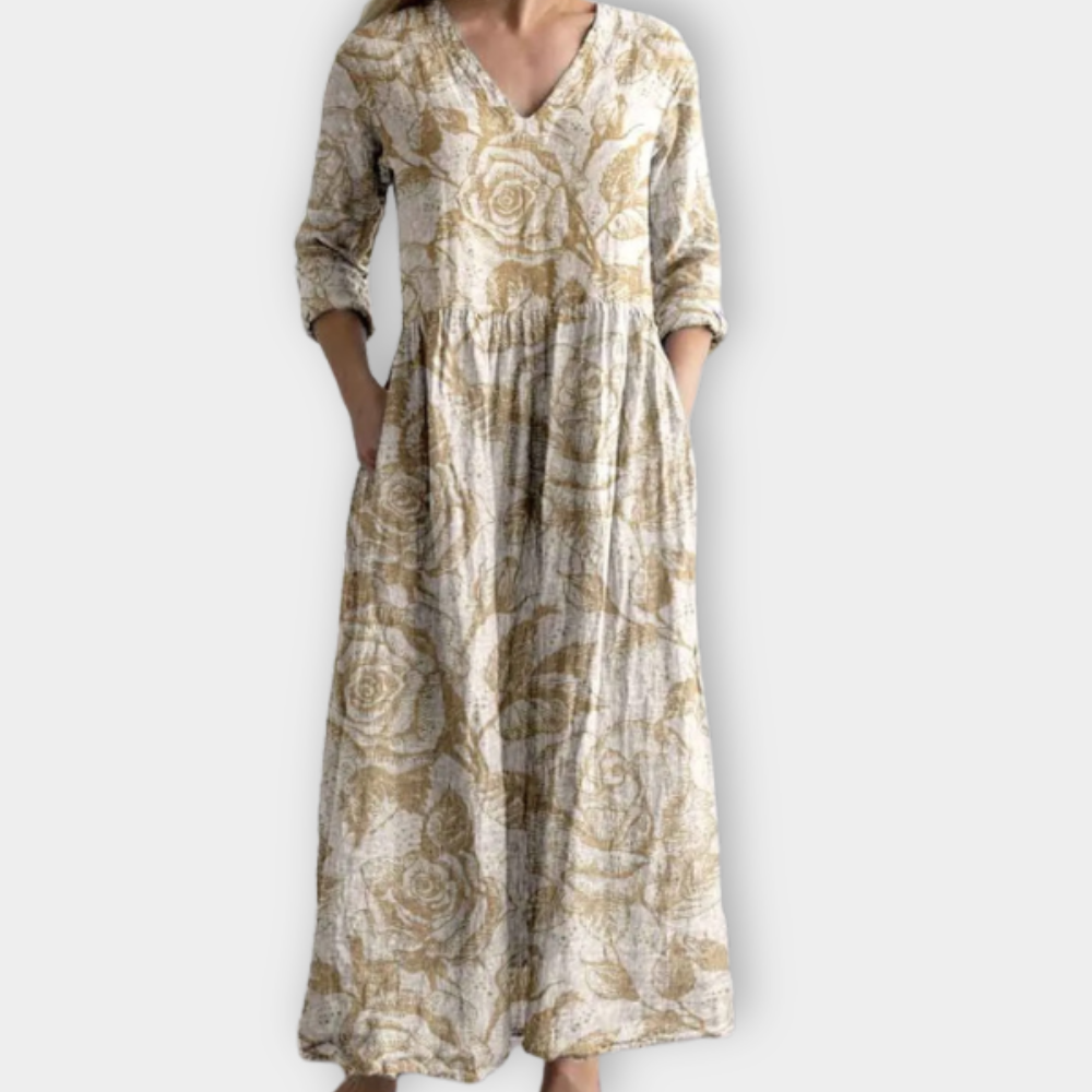 LB | Boho maxi sukienka z miękkiego materiału premium
