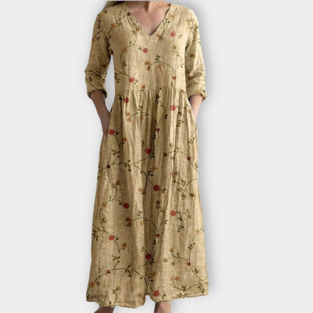 LB | Boho maxi sukienka z miękkiego materiału premium