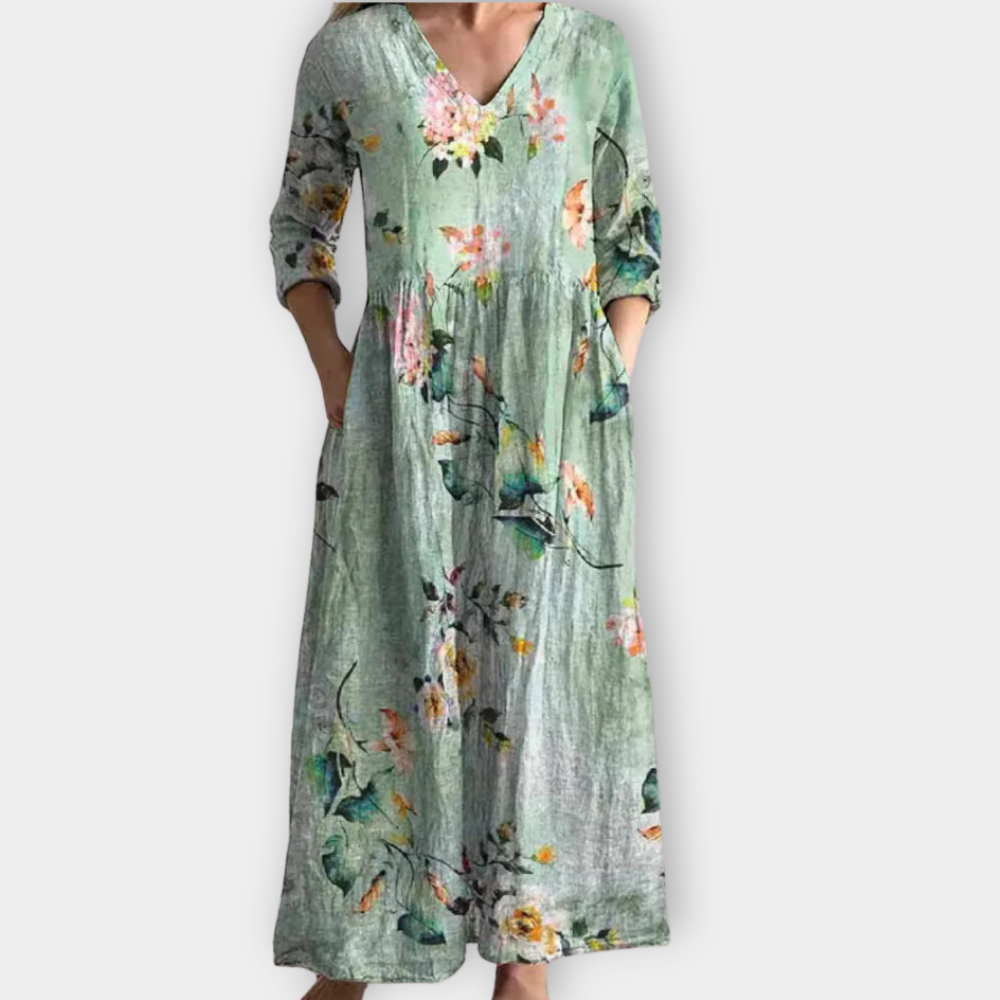 LB | Boho maxi sukienka z miękkiego materiału premium