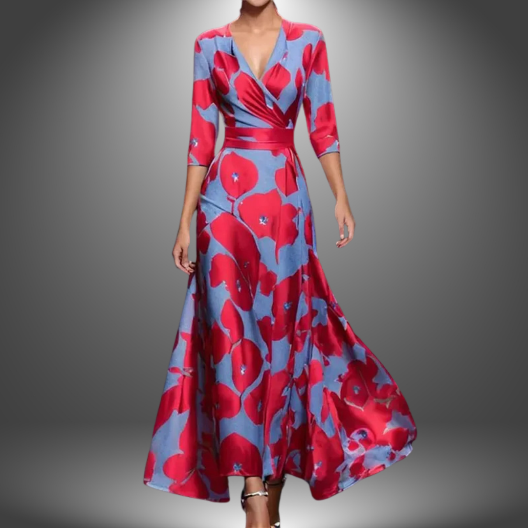 LB | Stylowa sukienka maxi w kwiaty
