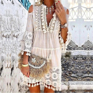 LB | Koronkowa sukienka mini boho