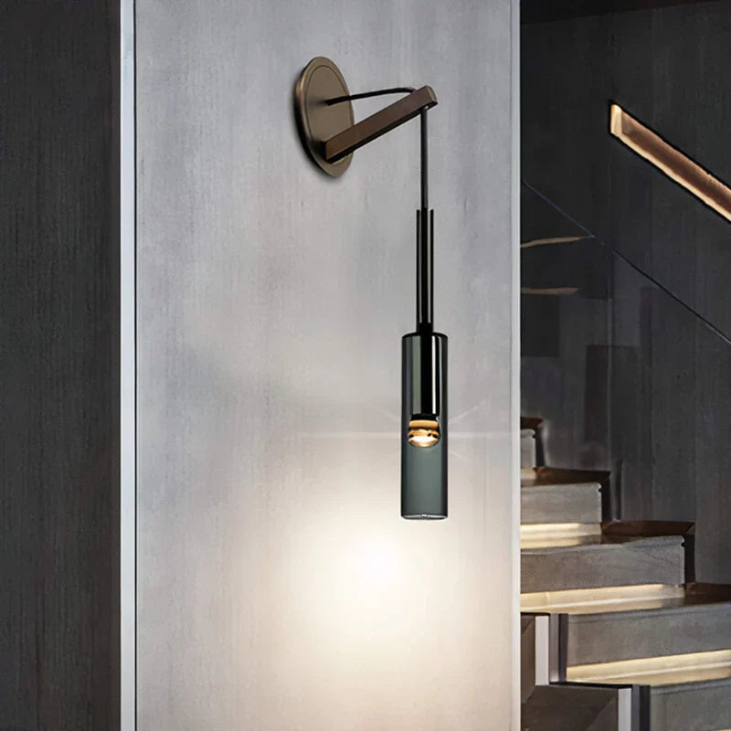 ScandiGlowLuxe | Lampa ścienna z kieliszkiem do wina dla palących