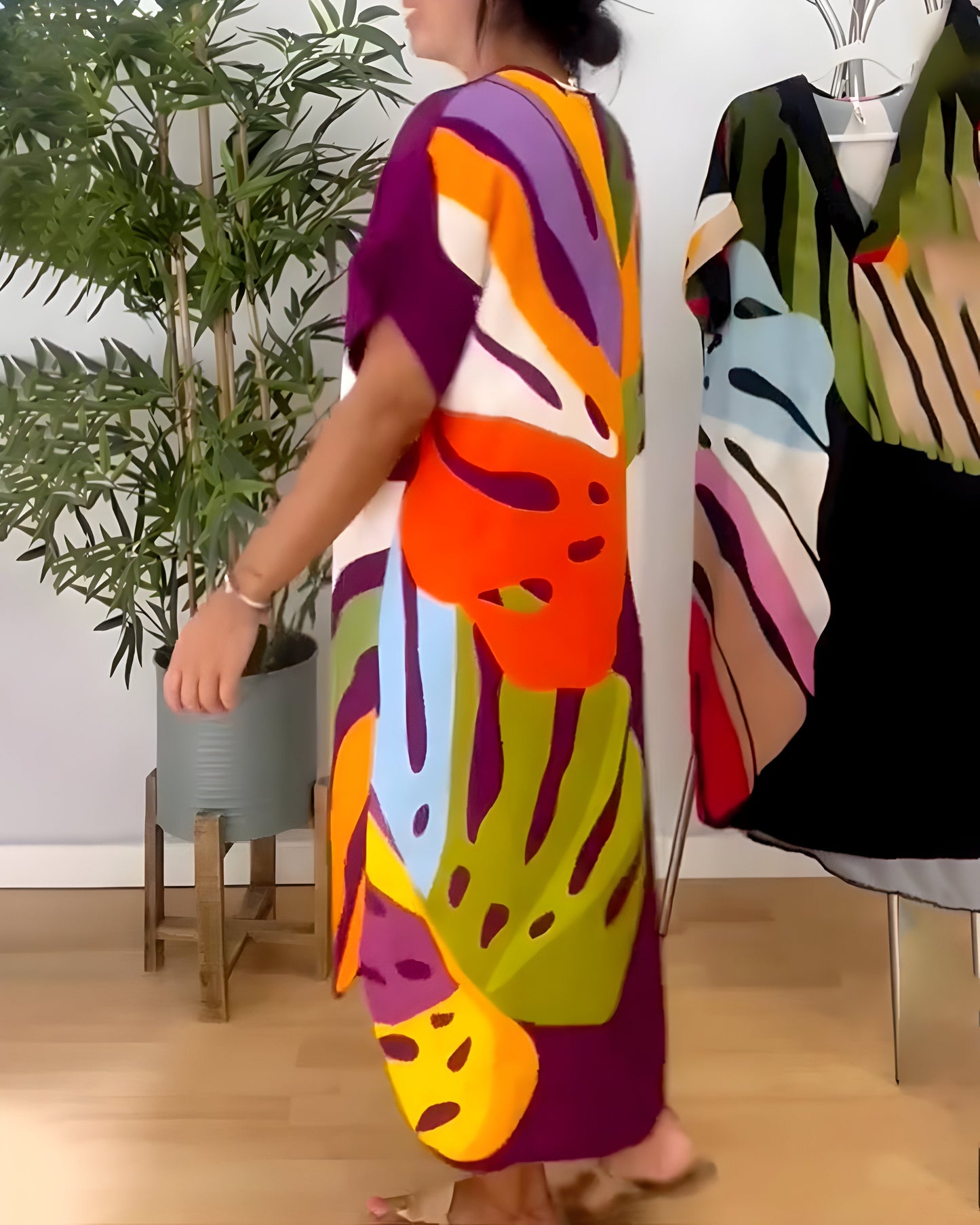LB | Colorblock Art Midi Dress