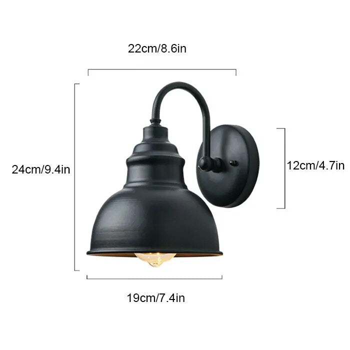 VintageGlow - Retro lampa ścienna do zastosowań zewnętrznych