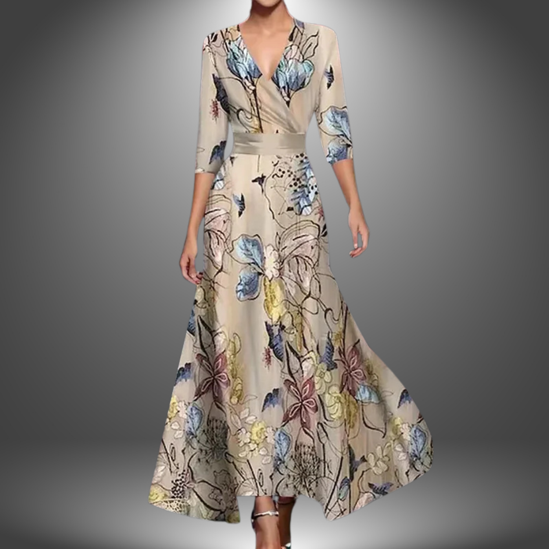 LB | Stylowa sukienka maxi w kwiaty