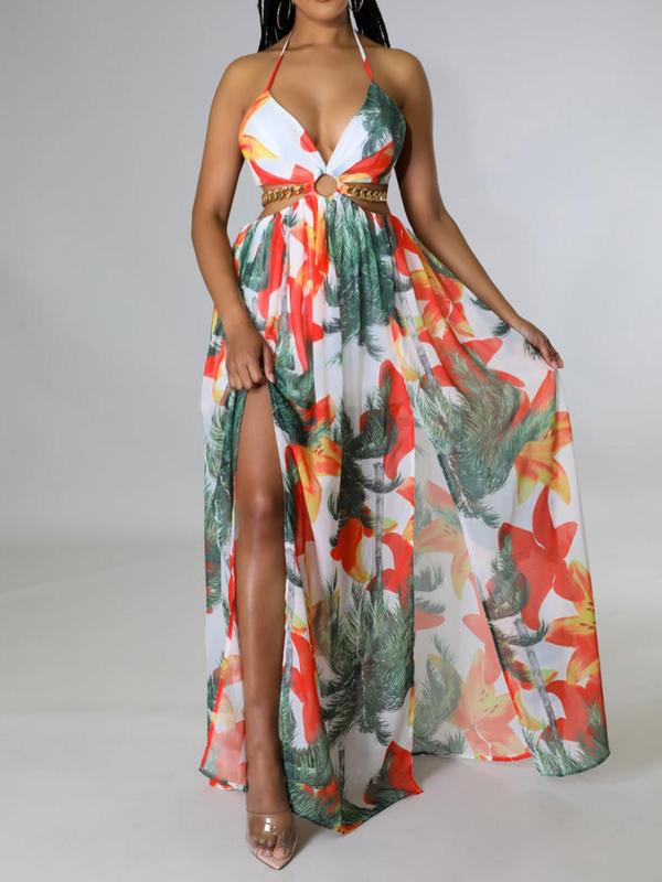 LB | Promienna sukienka maxi w kwiaty