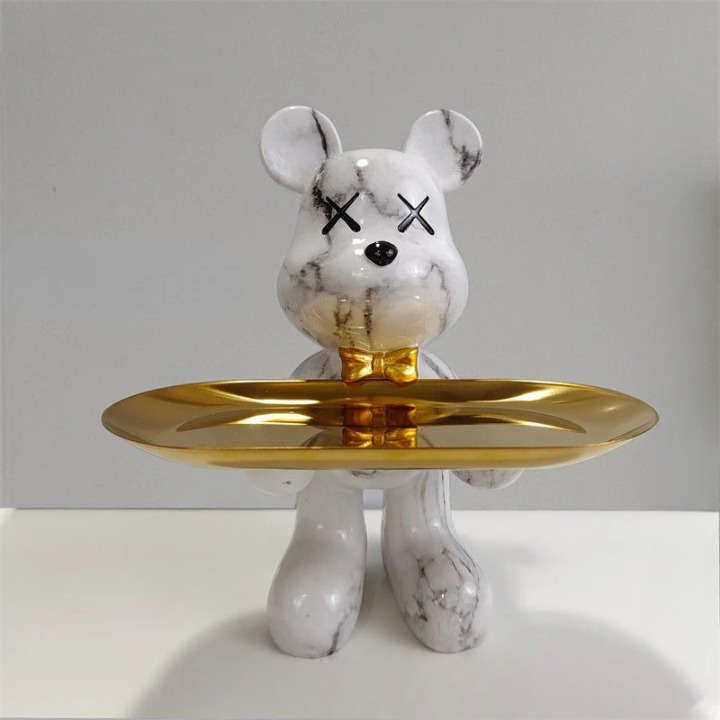 CraftBear - statuetka niedźwiedzia z tacą
