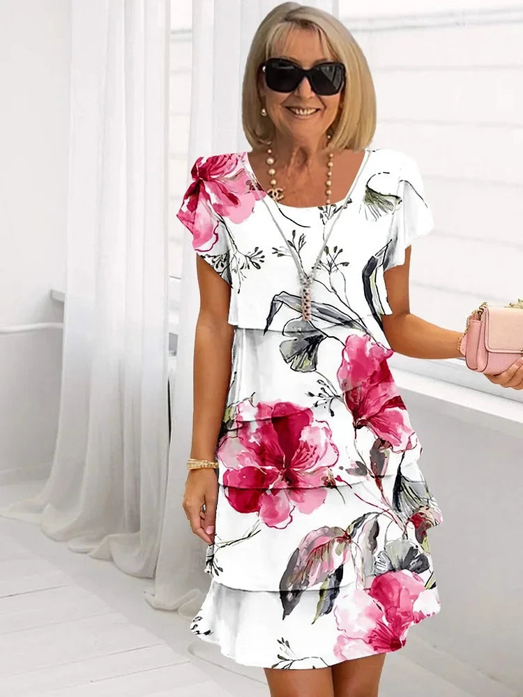 LB | Emily™ - Elegancka sukienka maxi w kwiaty