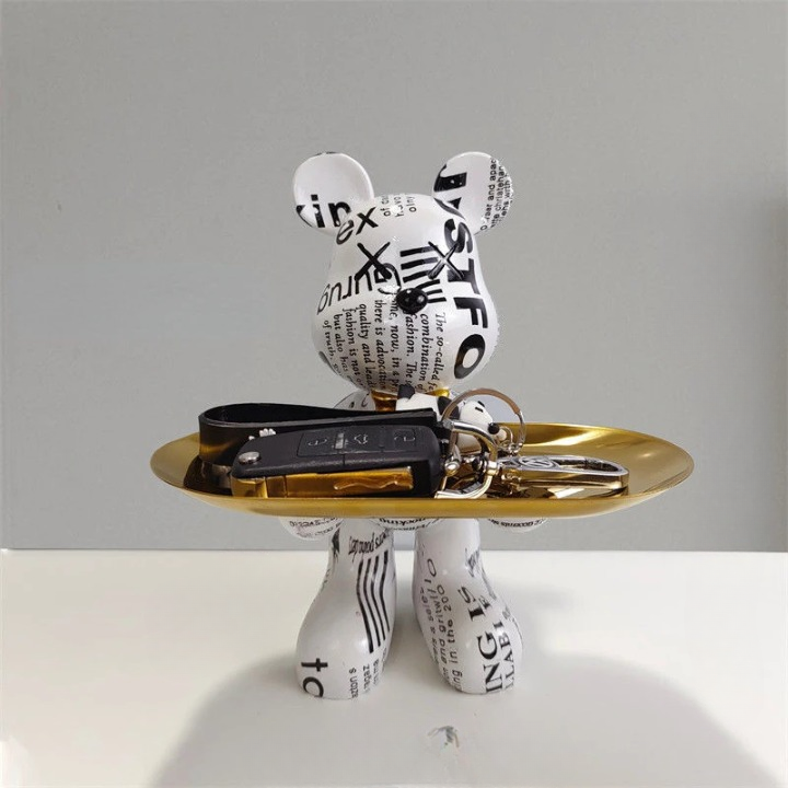 CraftBear - statuetka niedźwiedzia z tacą