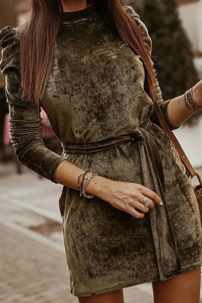 LB | Florcoo Casual Sexy Sukienka mini z długim rękawem (4 kolory)
