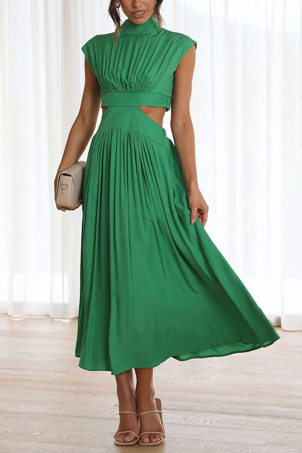 LB | Light of My Life Pocket Holiday Midi Dress z wycięciem w talii