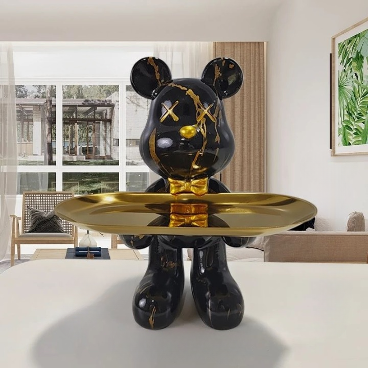 CraftBear - statuetka niedźwiedzia z tacą