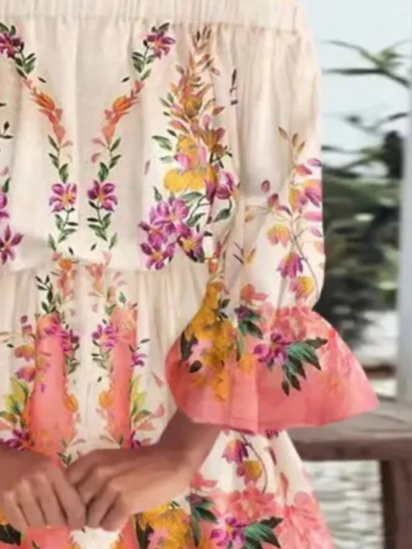 LB | Pełnowymiarowa kwiatowa sukienka mini z falbanką na ramiączkach Plus Size