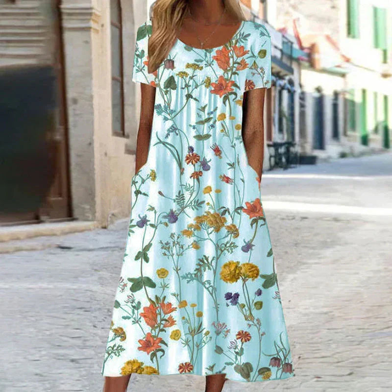 LB | Elegancka sukienka midi w kwiaty Eloise