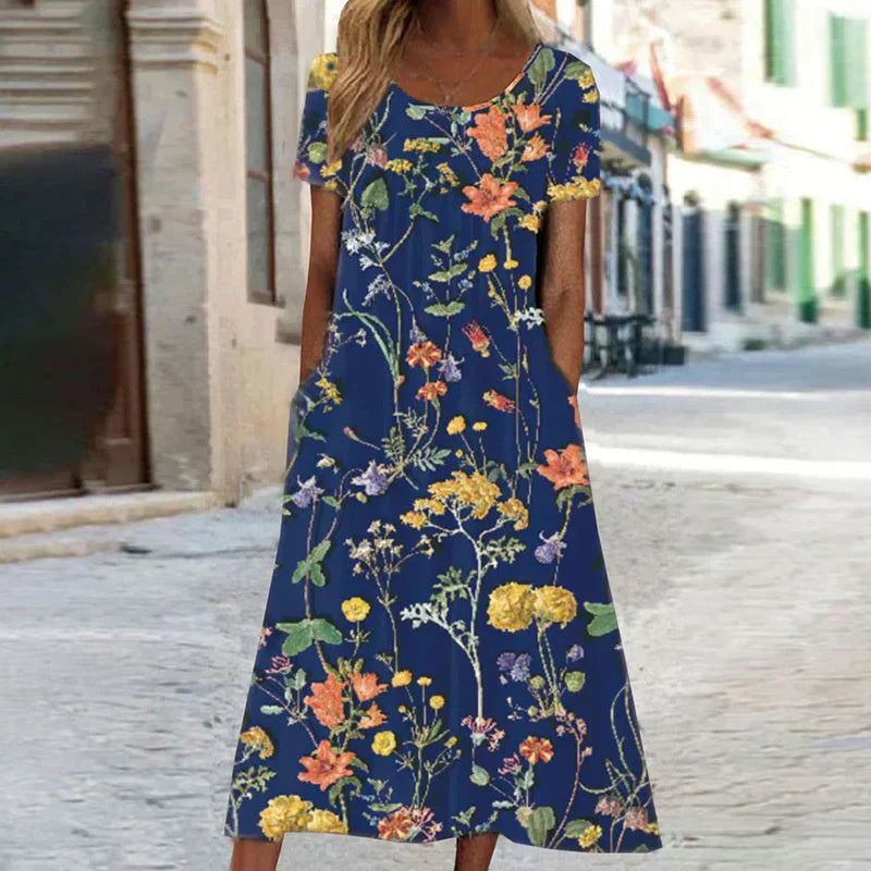 LB | Elegancka sukienka midi w kwiaty Eloise