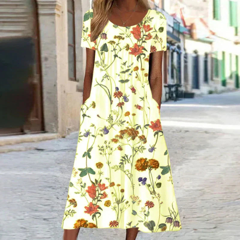 LB | Elegancka sukienka midi w kwiaty Eloise
