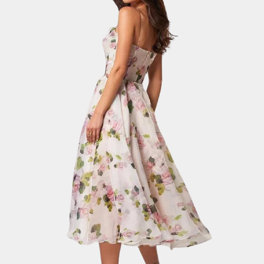 LB | Elegancka letnia sukienka midi dla kobiet