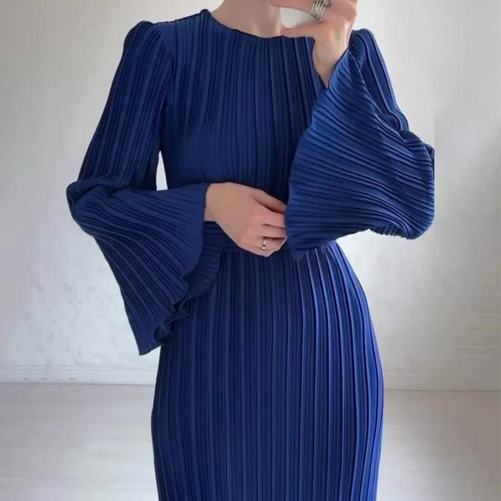 LB | Elegancka plisowana sukienka maxi dla kobiet