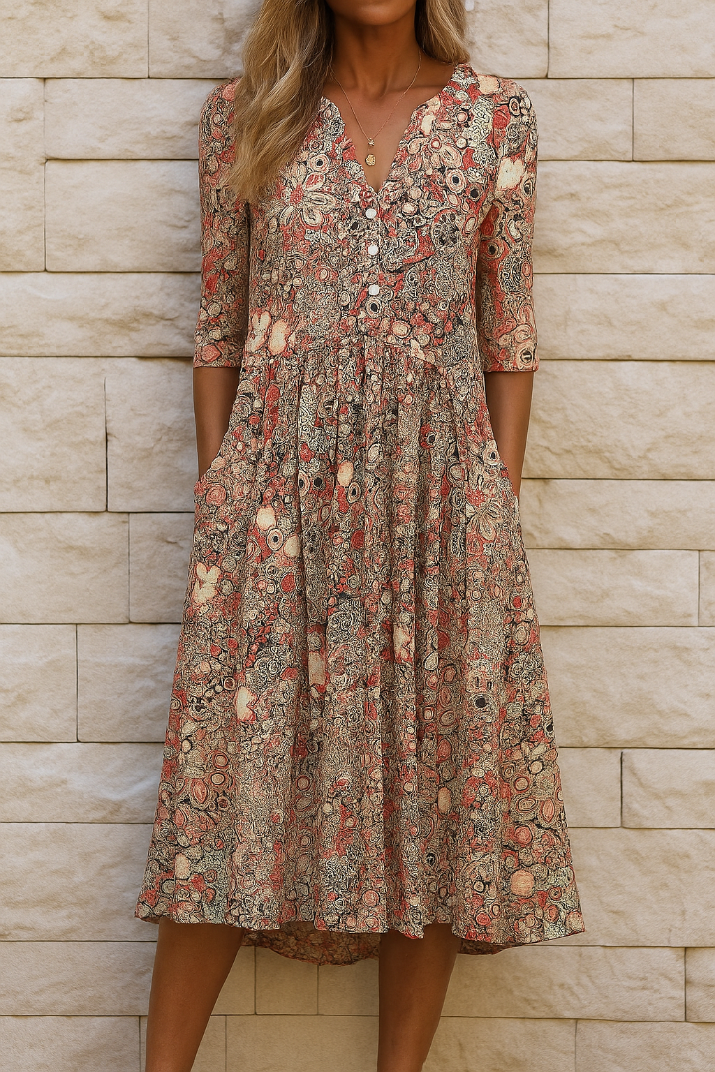 LB | Sukienka midi Vintage Bloom