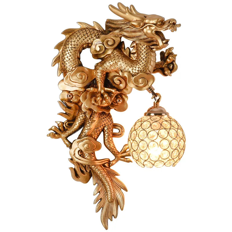 LuxeFlame - Lampa ścienna Dragon Phoenix