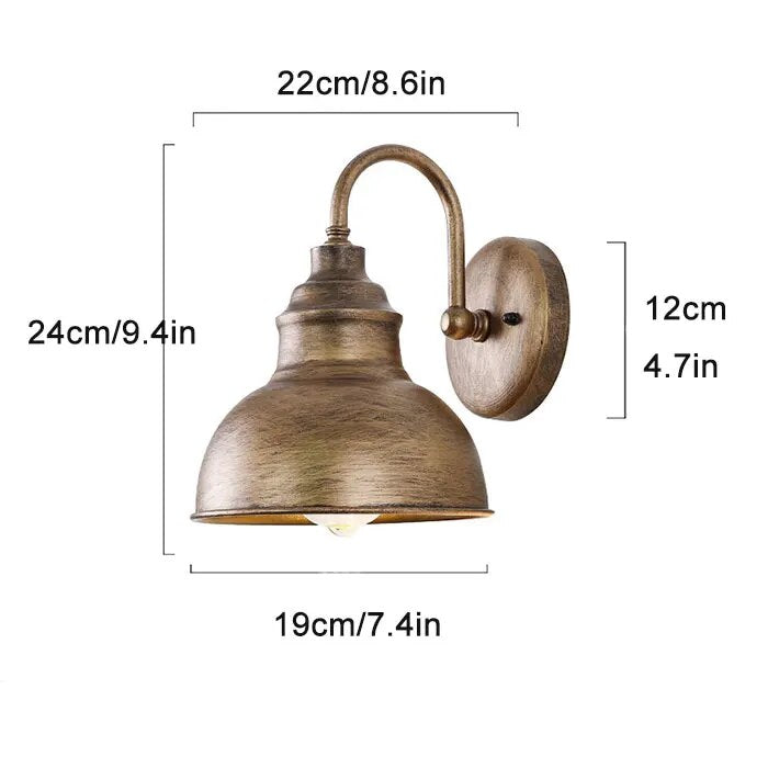 VintageGlow - Retro lampa ścienna do zastosowań zewnętrznych