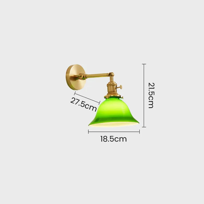 VintageGreen | Regulowana klasyczna lampa ścienna