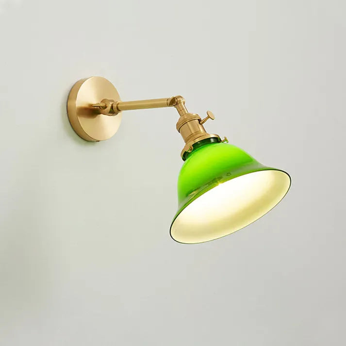 VintageGreen | Regulowana klasyczna lampa ścienna
