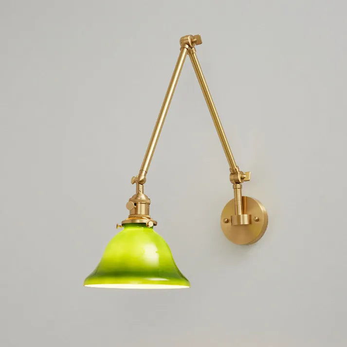 VintageGreen | Regulowana klasyczna lampa ścienna