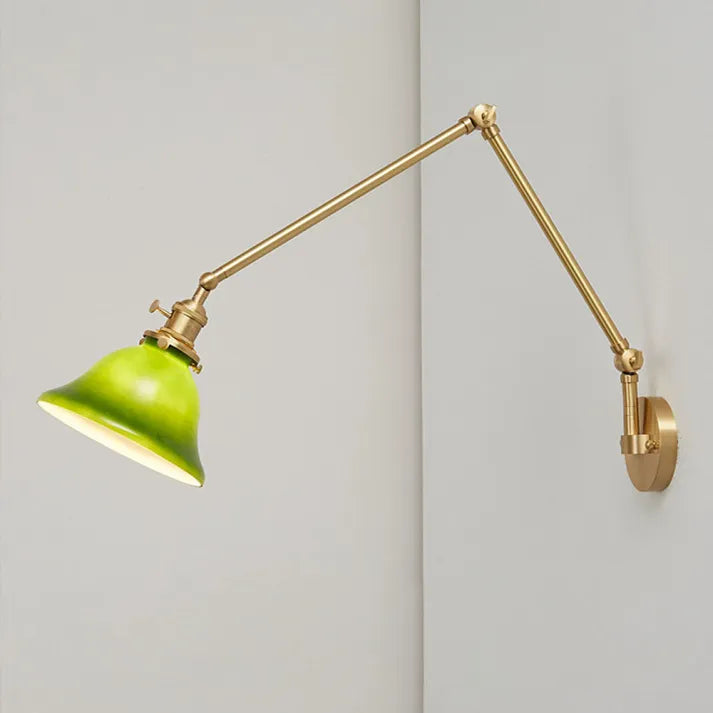 VintageGreen | Regulowana klasyczna lampa ścienna