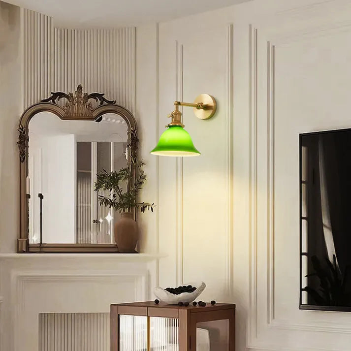VintageGreen | Regulowana klasyczna lampa ścienna