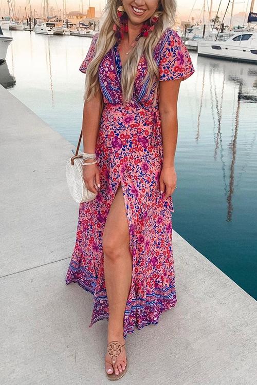 LB | Bohemian Floral Maxi Dress