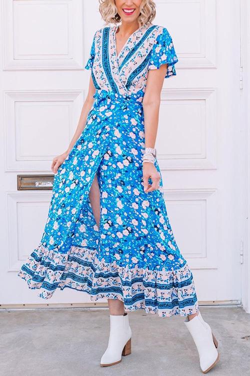 LB | Bohemian Floral Maxi Dress