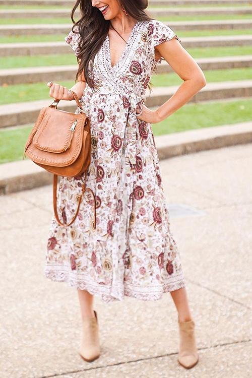 LB | Bohemian Floral Maxi Dress