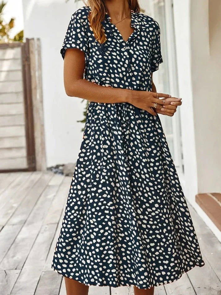 LB | Elegancka sukienka midi w stylu boho, idealna na lato