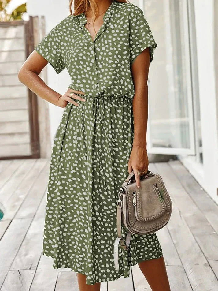 LB | Elegancka sukienka midi w stylu boho, idealna na lato