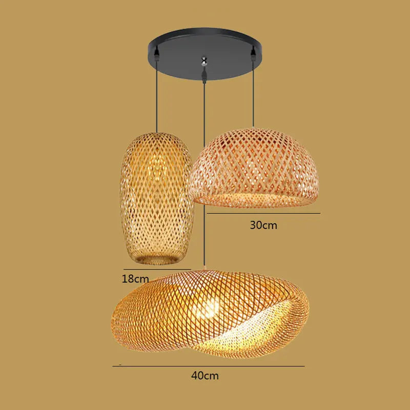 BambooCraft - Lampka z bambusowej wikliny
