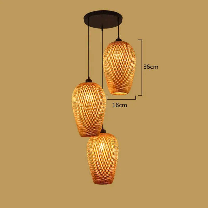 BambooCraft - Lampka z bambusowej wikliny