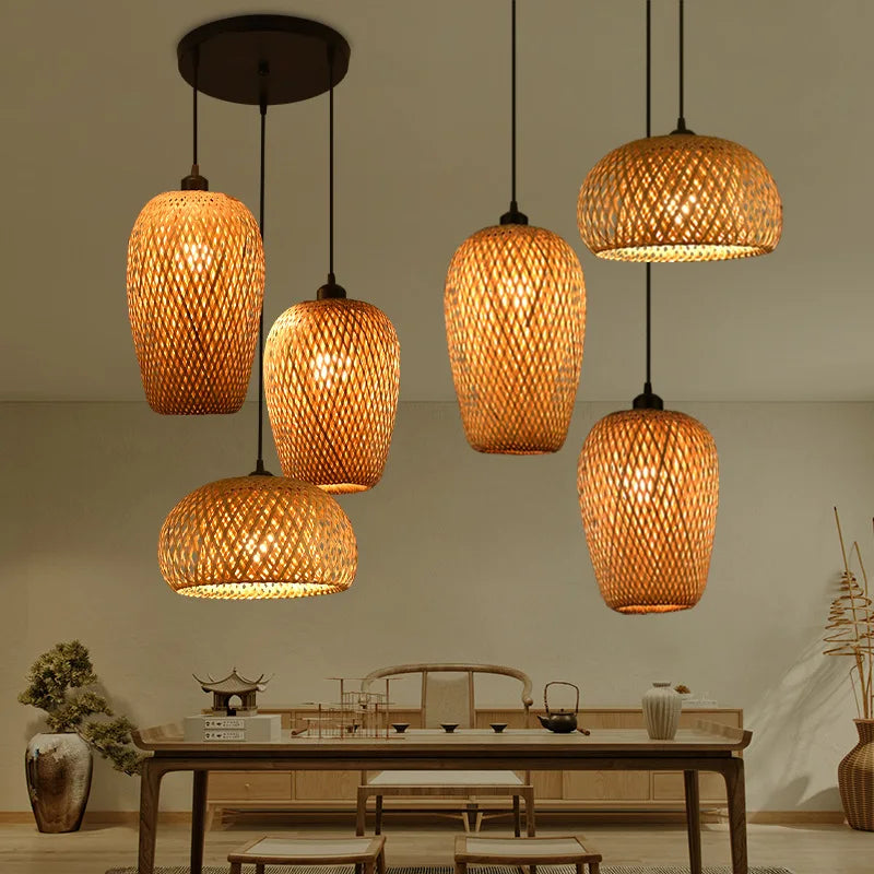 BambooCraft - Lampka z bambusowej wikliny