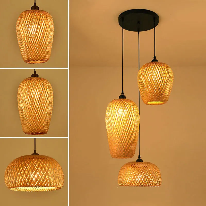 BambooCraft - Lampka z bambusowej wikliny