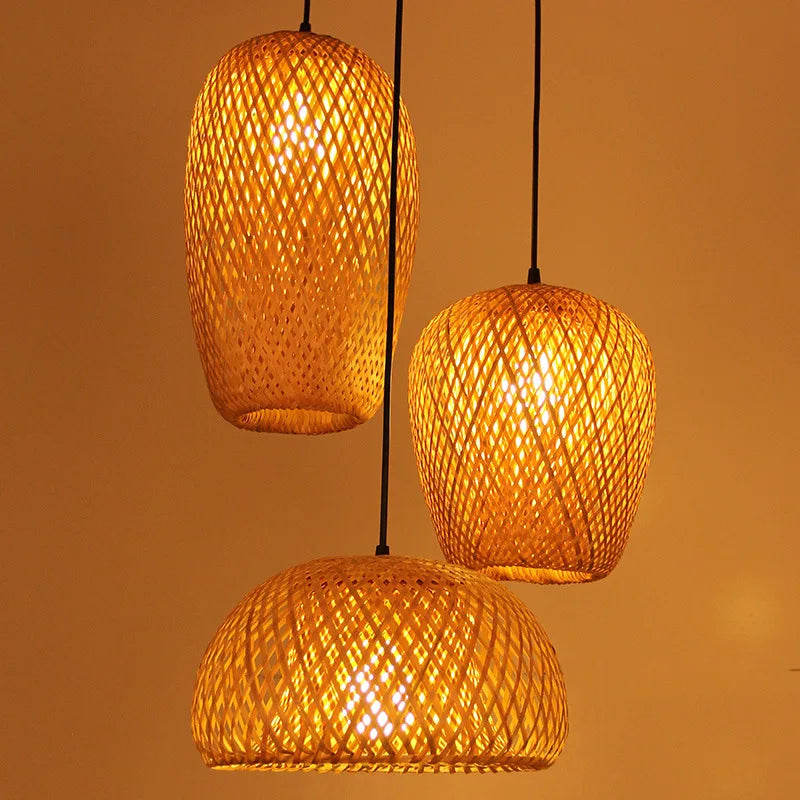 BambooCraft - Lampka z bambusowej wikliny