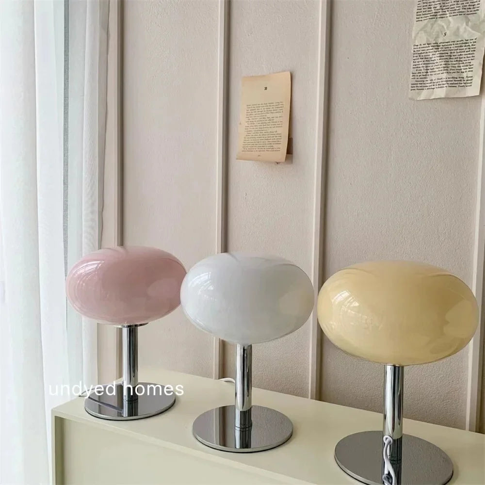 CreamPop - kremowa szklana lampa Lollipop