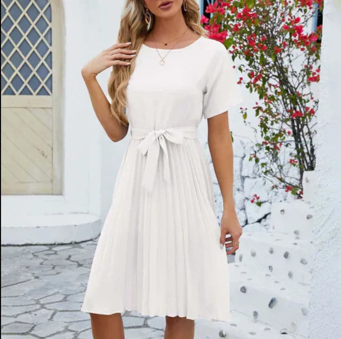 LB | Elegancka sukienka midi z kwiatowym wzorem dla kobiet